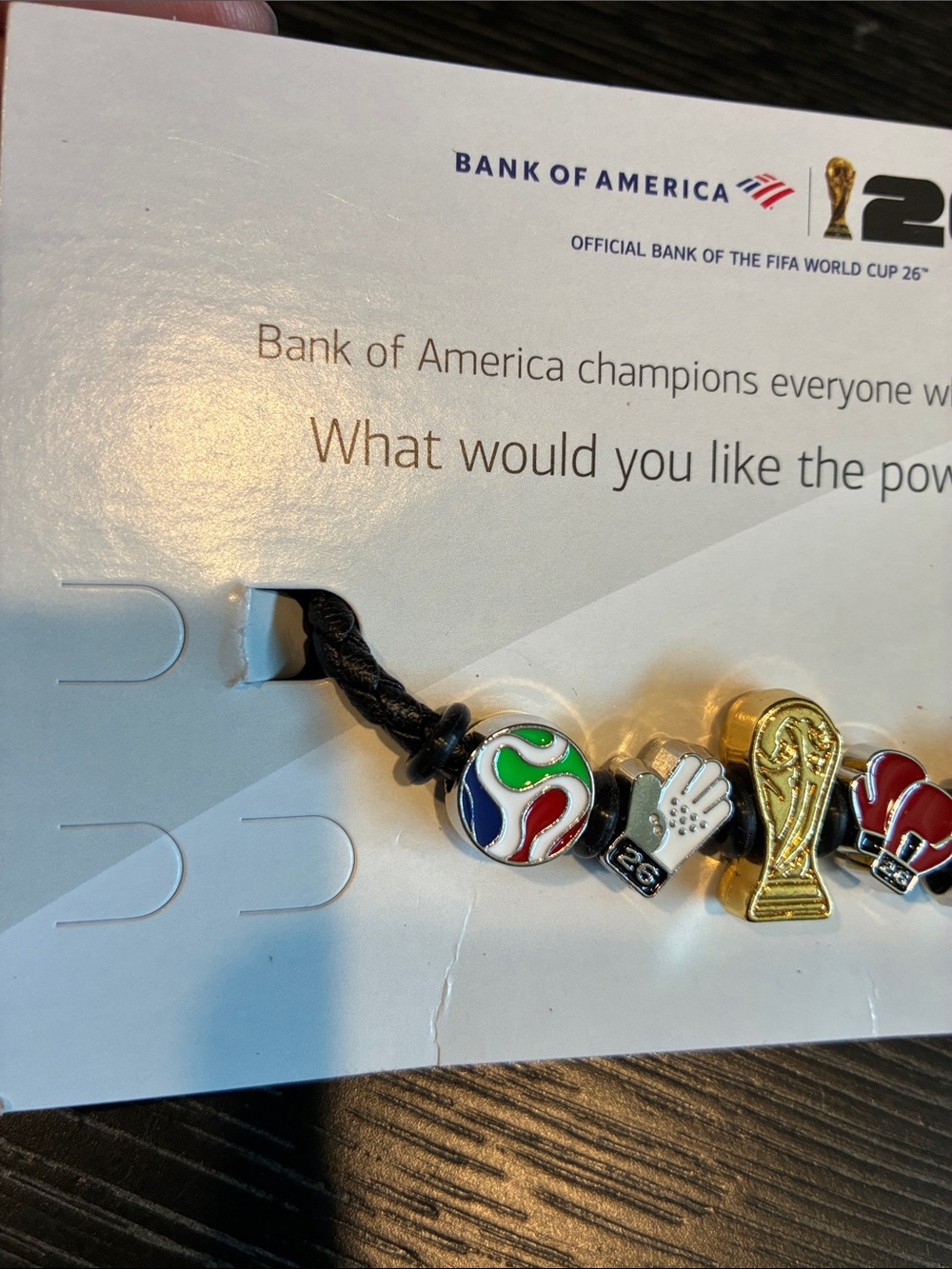 FIFA World Cup 2026 Charm Bracelet with Gold Trophy Charm - Picture 2 of 7